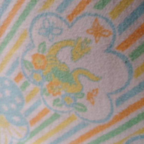 Vintage Reigel Satin Trim Baby Blanket Unicorn Magic Dragon Butterflies Castle - Picture 3 of 12